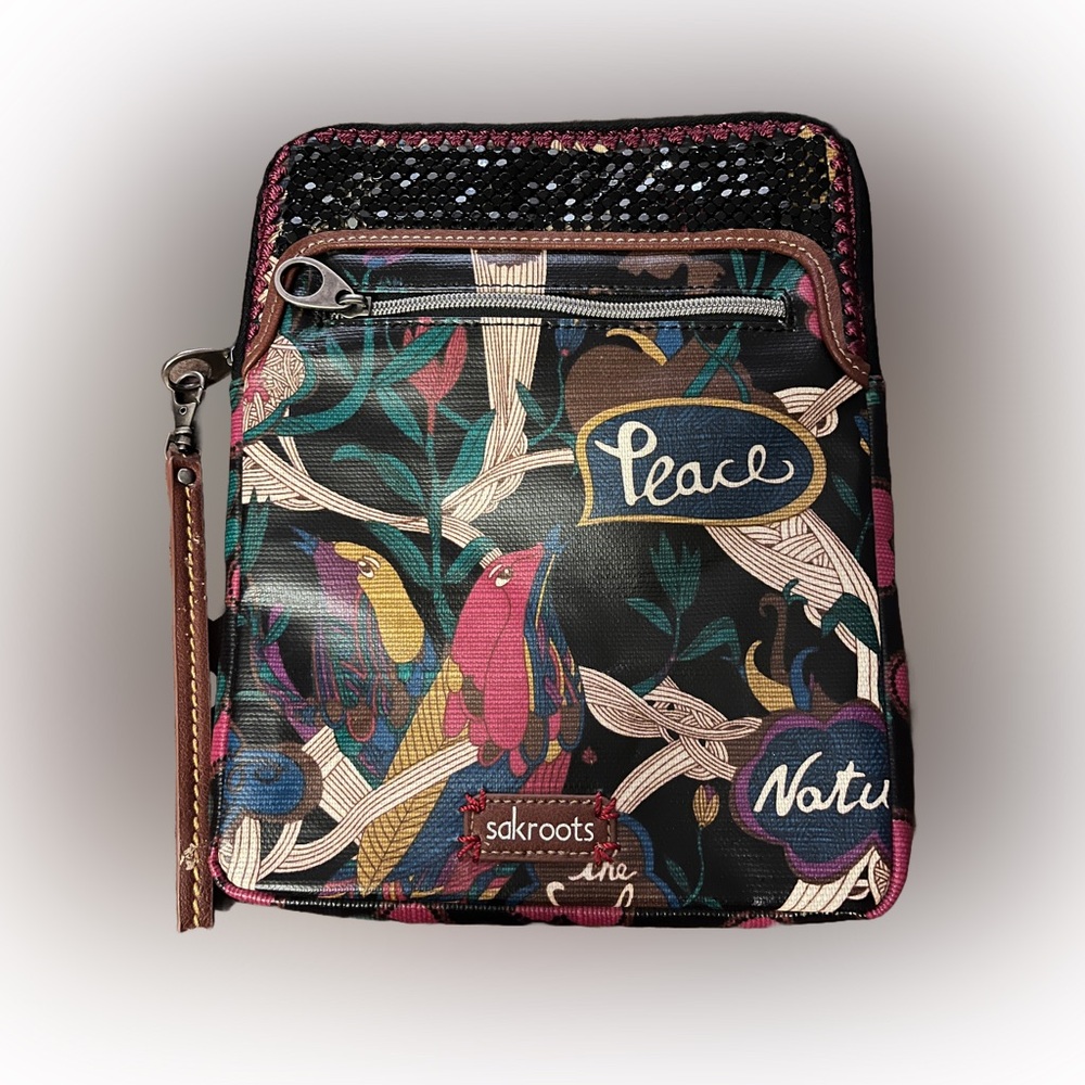 Sakroots Peace Nature Zip-Around Organizer / Tablet Case / Wristlet